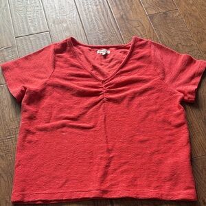 Madewell Red V-Neck Women's Top